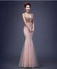 JSJ130J#Bridal Wedding party toast gown new spring summer fishtail dress 2018 wine long Lace bridesmaid dresses cheap wholesale