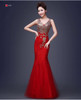 JSJ130L#Bridal Wedding party toast gown new spring summer 2017 fishtail dress blue long Lace bridesmaid dresses cheap wholesale