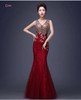 JSJ130J#Bridal Wedding party toast gown new spring summer 2017 fishtail dress wine long Lace bridesmaid dresses cheap wholesale