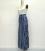 JRRY Casual Two Pieces Striped Women Maxi Dresses White Tank Top Sashes Pockets Long Dress Vestidos