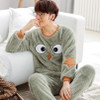 JRMISSLI Winter Flannel Men Long sleeves Long pants Thicker Pajama Sets Sleepwear Sets Home Wear
