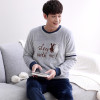 JRMISSLI New Autumn Winter Men's Pajamas Home Clothing Flannel Cartoon Pyjamas Men Sleepwear Pajama Sets Lounge M7955