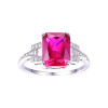 JQUEEN Vintage Garnet Ruby Red Stone S925 Silver Ring Opened Size 100% Pure 925 Sterling Silver Rings for women Jewelry