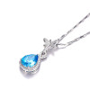 JQUEEN Natural Blue Topaz 925 Sterling Silver Water Drop Pendant Necklace 6.75Ct Pear Cut Jewelry Accessories 17.7 Inches JQUEEN Natural Blue Topaz 925 Sterling Silver Water Drop Pendant Necklace 6.75Ct Pear Cut Jewelry Accessories 17.7 Inches
