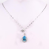 JQUEEN Natural Blue Topaz 925 Sterling Silver Water Drop Pendant Necklace 6.75Ct Pear Cut Jewelry Accessories 17.7 Inches JQUEEN Natural Blue Topaz 925 Sterling Silver Water Drop Pendant Necklace 6.75Ct Pear Cut Jewelry Accessories 17.7 Inches