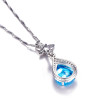 JQUEEN Natural Blue Topaz 925 Sterling Silver Water Drop Pendant Necklace 6.75Ct Pear Cut Jewelry Accessories 17.7 Inches JQUEEN Natural Blue Topaz 925 Sterling Silver Water Drop Pendant Necklace 6.75Ct Pear Cut Jewelry Accessories 17.7 Inches