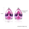 JQUEEN Natural Pink Topaz Necklace and Earrings 925 Sterling Silver Jewelry Sets Wedding Engagement Jewelry Bride Accessories JQUEEN Natural Pink Topaz Necklace and Earrings 925 Sterling Silver Jewelry Sets Wedding Engagement Jewelry Bride Accessories