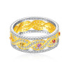 JQUEEN Natural Amethyst and Citrine Wedding Rings Gold Infinity Love 925 Sterling Silver For Women Fine Jewelry With Gift Box
