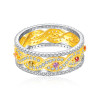 JQUEEN Natural Amethyst and Citrine Wedding Rings Gold Infinity Love 925 Sterling Silver For Women Fine Jewelry With Gift Box
