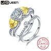 JQUEEN Brand Jewelry 1.25ct Cubic Zirconia Stone Skull Ring 925 Sterling Silver Rings for Women set Wedding Engagement Jewelry JQUEEN Brand Jewelry 1.25ct Cubic Zirconia Stone Skull Ring 925 Sterling Silver Rings for Women set Wedding Engagement Jewelry
