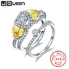 JQUEEN Brand Jewelry 1.25ct Cubic Zirconia Stone Skull Ring 925 Sterling Silver Rings for Women set Wedding Engagement Jewelry JQUEEN Brand Jewelry 1.25ct Cubic Zirconia Stone Skull Ring 925 Sterling Silver Rings for Women set Wedding Engagement Jewelry
