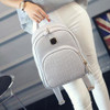 Joypessie Fashion Female PU Backpacks casual leather School Backpacks small preppy Women Small Black Backpacks