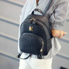 Joypessie Fashion Female PU Backpacks casual leather School Backpacks small preppy Women Small Black Backpacks