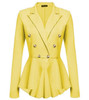 JOYINPARTY  Fashion Women Slim Fit Blazer Jackets Long Sleeve Blazer Workwear Casaco Feminino Solid No Button Clothes