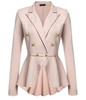 JOYINPARTY  Fashion Women Slim Fit Blazer Jackets Long Sleeve Blazer Workwear Casaco Feminino Solid No Button Clothes