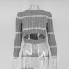 Joyfunear Sexy hollow out split knitted sweater Women brand white pullovers knitwear Autumn winter 2017 pink jumper pull femme