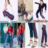 JOYDU Side Striped Jeans For Women Washed Blue High Waist Street Ankle Length Denim Freddy Boyfriend Edging Jeans Ripped Female