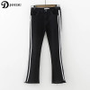 JOYDU Side Striped Jeans For Women Washed Blue High Waist Street Ankle Length Denim Freddy Boyfriend Edging Jeans Ripped Female