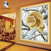 JOY SUNDAY,Needlework,DIY DMC Cross stitch,Sets For Embroidery kit The fat cat on the tree home decoration Counted Cross-Stitch