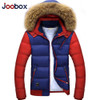 JOOBOX Brand 2017 Men's Winter Hooded Fur Collar Parkas Men Thin Overcoats Male Fashion Slim Warm Jackets Padded Brand Clothing