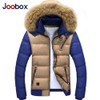 JOOBOX Brand 2017 Men's Winter Hooded Fur Collar Parkas Men Thin Overcoats Male Fashion Slim Warm Jackets Padded Brand Clothing