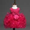 New Baby Girl Dress 2017 Summer Party dress Sleeveless Bow Girls Tutu Dress Princess Chiffon Toddler Lace Flower Clothes Vestido