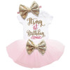 New Baby Girl Clothing Summer Sequin Bow Tutu Newborn Dress (Tops+Headband+Dress) 3pcs Clothes Bebe First Birthday Elsa Costumes