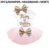 New Baby Girl Clothing Summer Sequin Bow Tutu Newborn Dress (Tops+Headband+Dress) 3pcs Clothes Bebe First Birthday Elsa Costumes