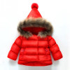 New baby boys and girls kids cotton hooded coat plus velvet thick warm winter snowsuits