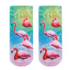 New 3D Print Casual Polyester Socks Flamingo Women Durable Socks Cute Low Cut Ankle Sock Cartoons Casual Type Teenager Socks