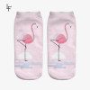 New 3D Print Casual Polyester Socks Flamingo Women Durable Socks Cute Low Cut Ankle Sock Cartoons Casual Type Teenager Socks