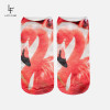New 3D Print Casual Polyester Socks Flamingo Women Durable Socks Cute Low Cut Ankle Sock Cartoons Casual Type Teenager Socks