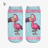 New 3D Print Casual Polyester Socks Flamingo Women Durable Socks Cute Low Cut Ankle Sock Cartoons Casual Type Teenager Socks