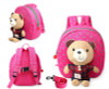 New 3D Cartoon Bear Bag Baby Toddler Anti lost Leash Harness Strap Walker Kids Lunch Box child Kindergarten Schoolbag Backpack