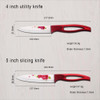New 3, 4, 5, 6 Inch + Peeler + Knife Holder Ceramic Knife Set Red Flower White Blade + Red Handle Top Quality Kitchen Knives