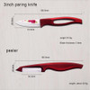 New 3, 4, 5, 6 Inch + Peeler + Knife Holder Ceramic Knife Set Red Flower White Blade + Red Handle Top Quality Kitchen Knives