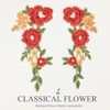 New 2pcs/Set Rose Applique Embroidery Flower Patches For Clothing Appliques Flores Bordadas Atacado Sewing Flower Patches