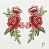 New 2pcs/Set Rose Applique Embroidery Flower Patches For Clothing Appliques Flores Bordadas Atacado Sewing Flower Patches