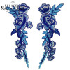New 2pcs/Set Rose Applique Embroidery Flower Patches For Clothing Appliques Flores Bordadas Atacado Sewing Flower Patches