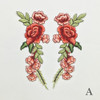 New 2pcs/Set Rose Applique Embroidery Flower Patches For Clothing Appliques Flores Bordadas Atacado Sewing Flower Patches