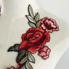 New 2pcs/Set Rose Applique Embroidery Flower Patches For Clothing Appliques Flores Bordadas Atacado Sewing Flower Patches