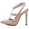 New 2107 Hot Women Pumps Ladies Sexy Pointed Toe High Heels Fashion Buckle Studded Stiletto High Heel Sandals Shoes Large Size