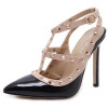 New 2107 Hot Women Pumps Ladies Sexy Pointed Toe High Heels Fashion Buckle Studded Stiletto High Heel Sandals Shoes Large Size