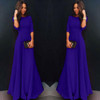 New 2018 Women Vintage Long Sleeve Long Dress Ladies Evening Party Long Maxi Dress