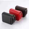 CUIKCA RFID Wallet Women Men Wallet Creative Wallet Double Zippers Mini Coin Slim Wallet Purse Accordion style ID&amp;Card Holders