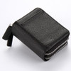 CUIKCA RFID Wallet Women Men Wallet Creative Wallet Double Zippers Mini Coin Slim Wallet Purse Accordion style ID&amp;Card Holders