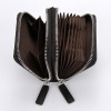 CUIKCA RFID Wallet Women Men Wallet Creative Wallet Double Zippers Mini Coin Slim Wallet Purse Accordion style ID&amp;Card Holders