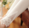 CUHAKCI Women Cotton Clothing Knitted Legin High Elastic Leggings Hollow Out Lace Diamond Legging Section Spring Autumn Trousers