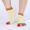 CUHAKCI Women Socks Colorful Cotton Socks Non Slip Unisex Printed Letter Massage Toe Dance Sportswear Colorful Adult Socks