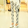CUHAKCI 2017 Fashion Design Leggins Women Grid Leggings Floral Patterned Letter Print Leggins Female Cross Skull Stripe Leggings